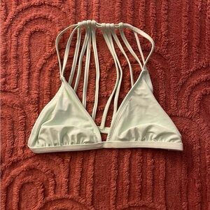 Strappy Triangle Bikini Top in Light Mint